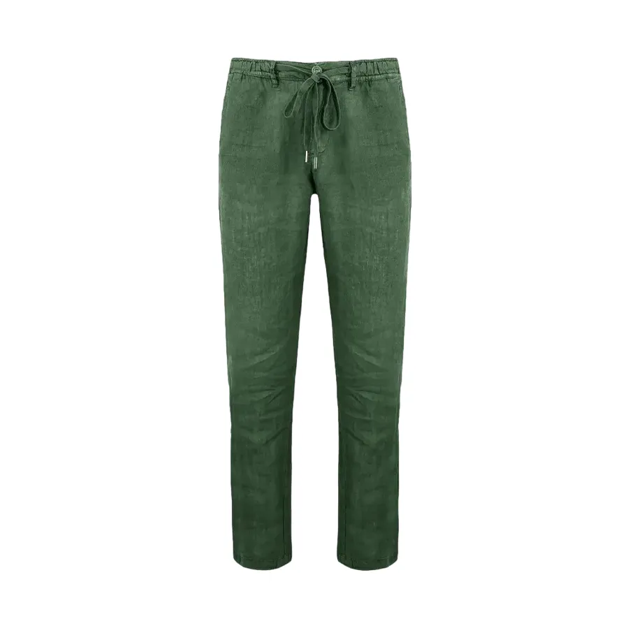 Bomboogie pantalone casual da uomo in lino Gang PMGANGTLCC verde oliva Multi-way wear UVProtection