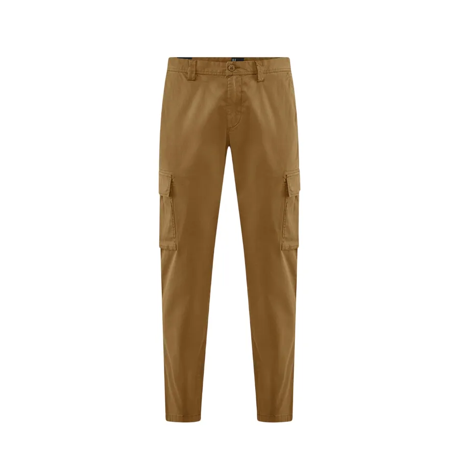 Bomboogie pantalone da uomo chino slim in gabardina con tasche cargo PMDYLTGST5 350 sabbia Printed design