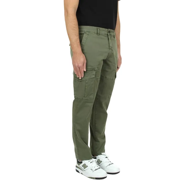 Recycled Polyester Bomboogie pantalone da uomo con tasconi Comfy Fit PMHACKTGBT 34 verde oliva