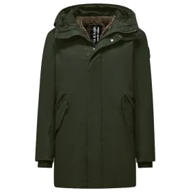 Outdoor Comfort Bomboogie parka da uomo in cotone lavato con interno staccabile CM8737TCSD4 322 verde oliva