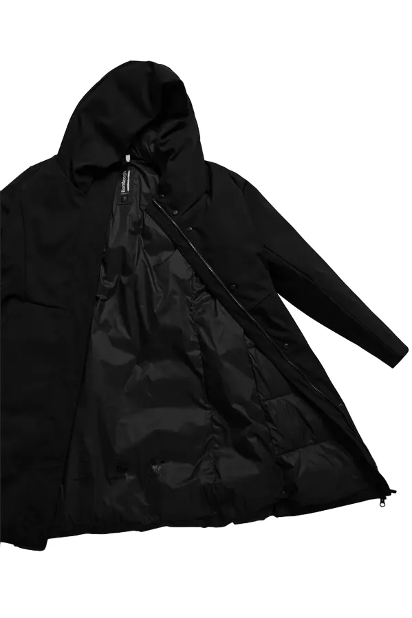 Adjustable Bomboogie Parka lungo avvitato con cappuccio da donna CW8084TNM3 90 nero