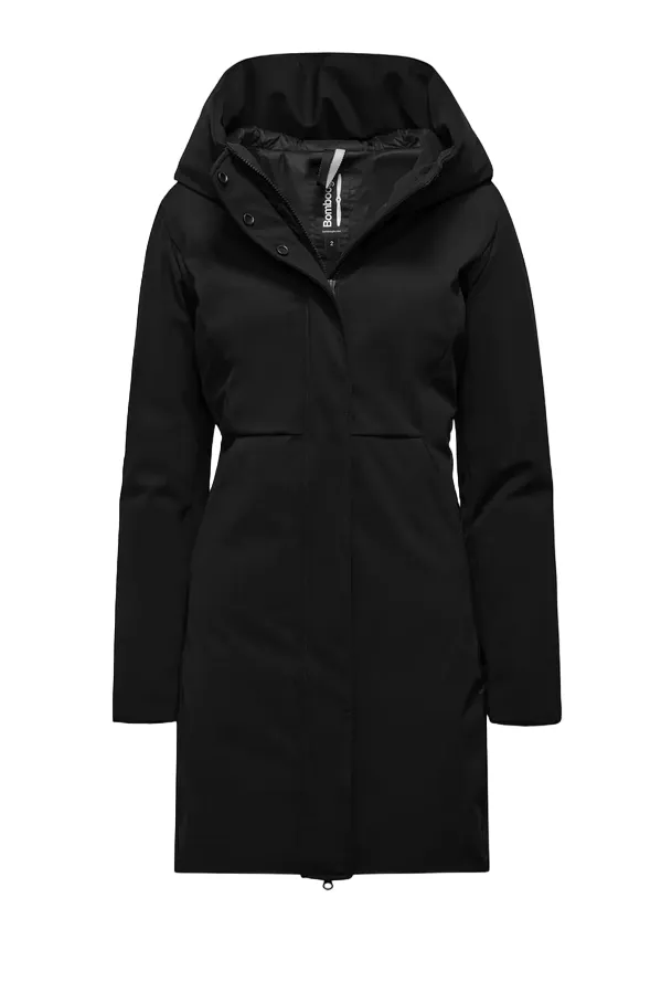 anniversary Stretchable Bomboogie Parka lungo avvitato con cappuccio da donna CW8084TNM3 90 nero