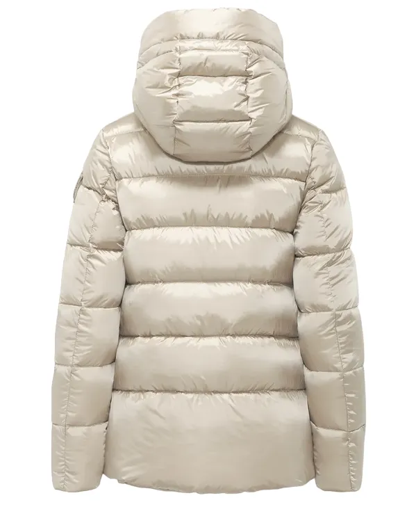 Highlighter Striped Bomboogie piumino corto da donna con cappuccio Roma GW6012TDLC3 503 grigio cristallo