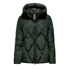 Spread Bomboogie piumino corto da donna trapunta a rombi GW8639TTNP4 347 verde foresta