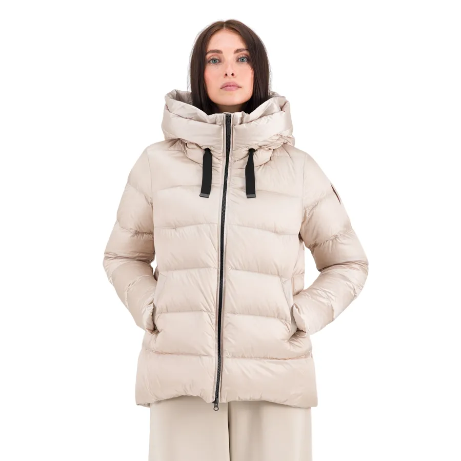 Bomboogie Piumino da donna con cappuccio Rome GW6012TDLC4 503 cristallo grigio Gray Compact Storage Design