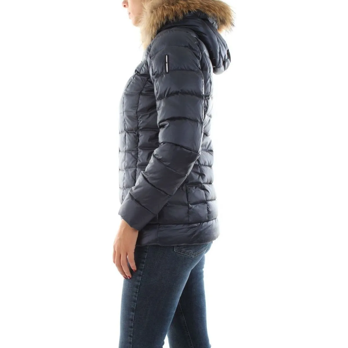 Outdoor Layer Removable Inner Layer Bomboogie Piumino donna nylon sateen cangiante GW798PTCSI297 poseidon blue