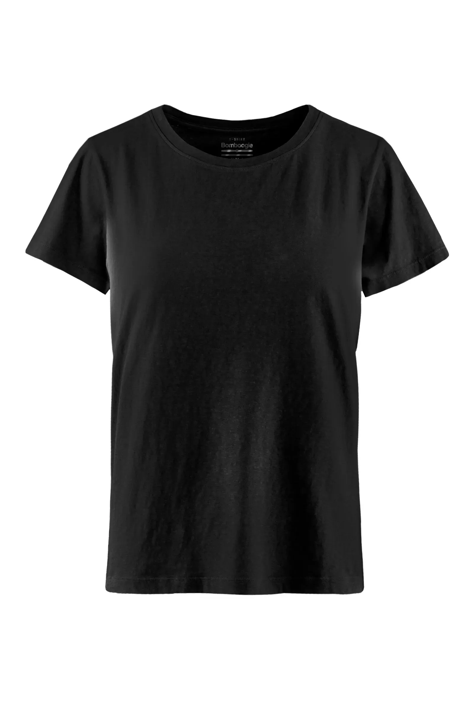 Tagless Comfort Micro Perforation Bomboogie T-shirt da donna girocollo manica corta TW7357TJSNS 90 black