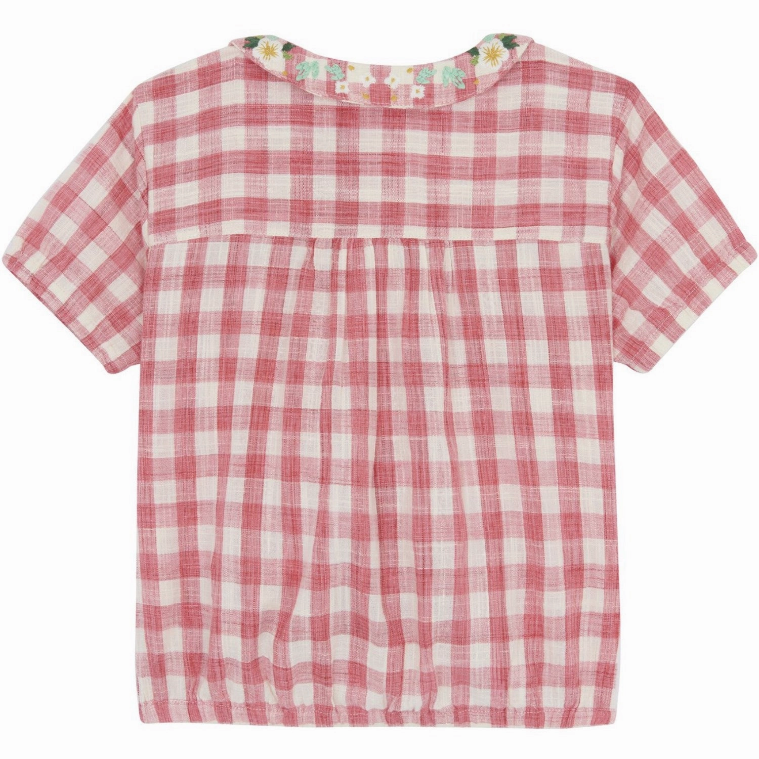 BONTON Carreau Rouge Airelle Blouse Coastal Vibes All-Season Wear