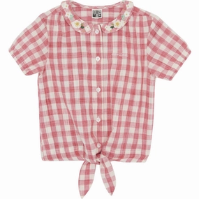 BONTON Carreau Rouge Airelle Blouse Checkered Look