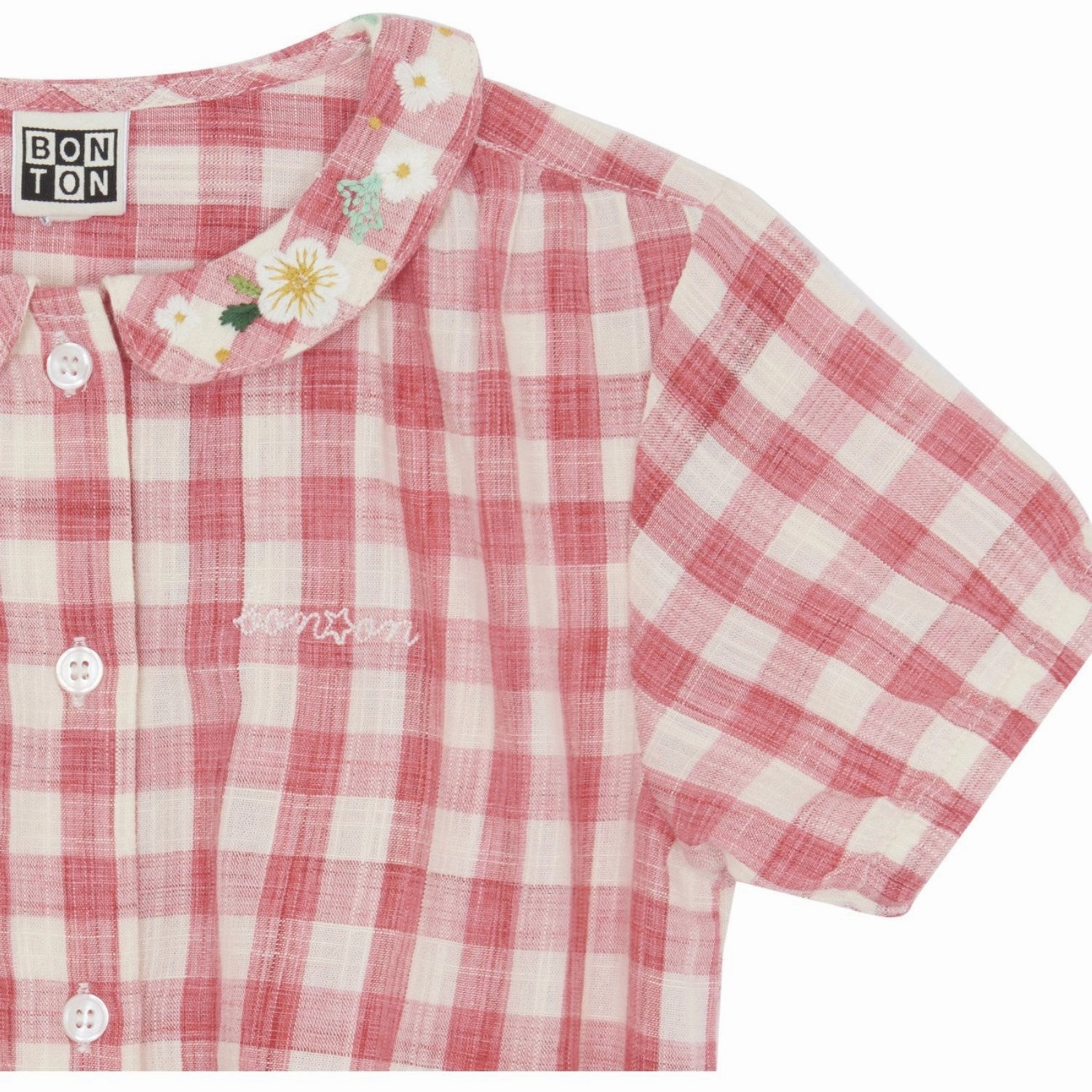 BONTON Carreau Rouge Airelle Blouse Subtle design