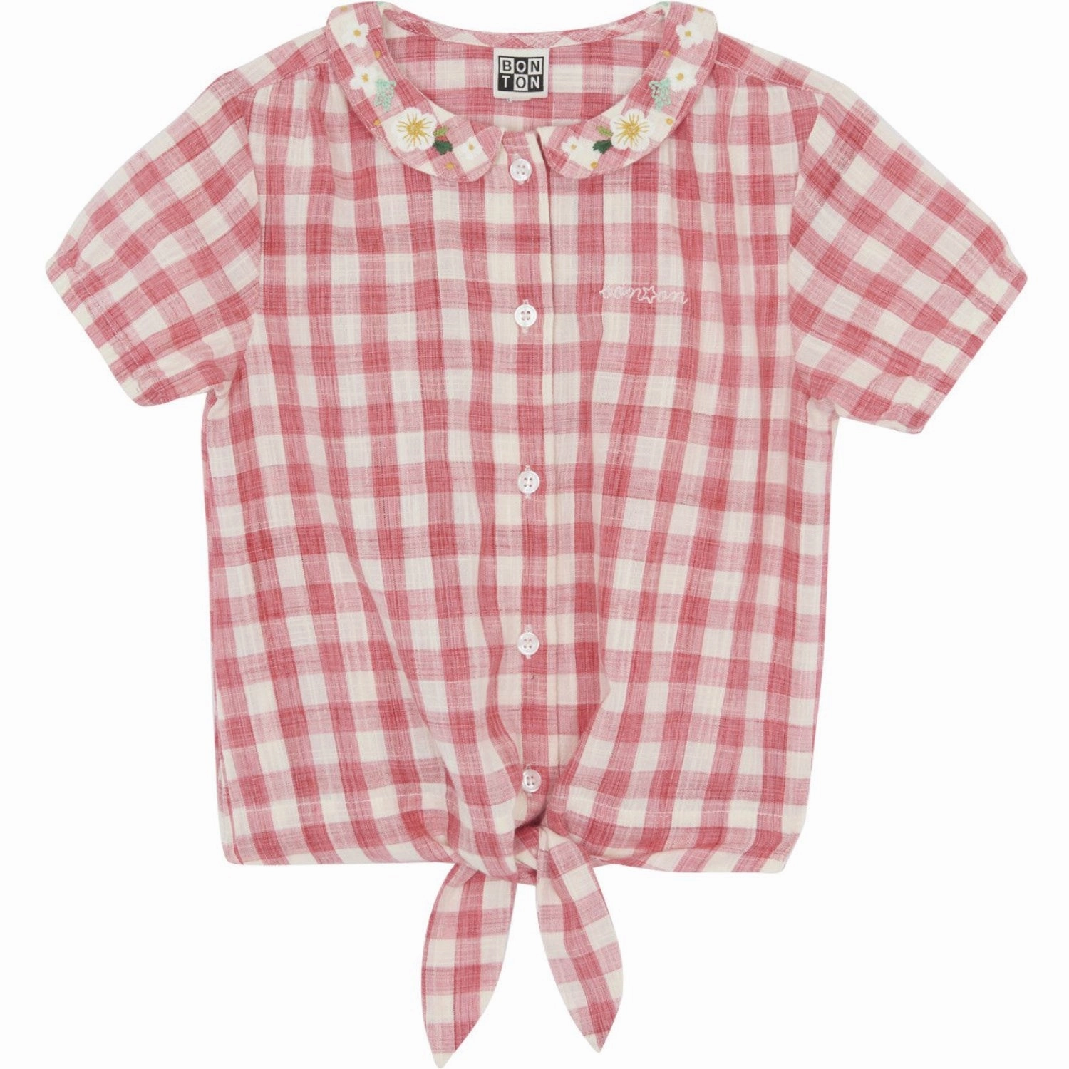 BONTON Carreau Rouge Airelle Blouse Mature appeal