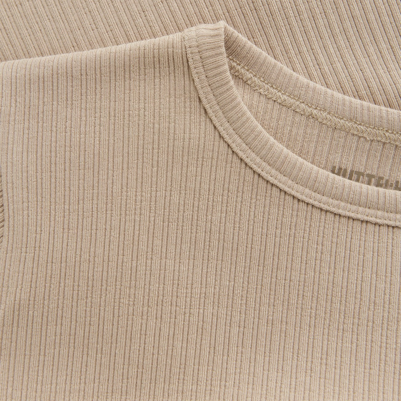 Non Static Finish Huttelihut Light Taupe T-Shirt Ls Rib