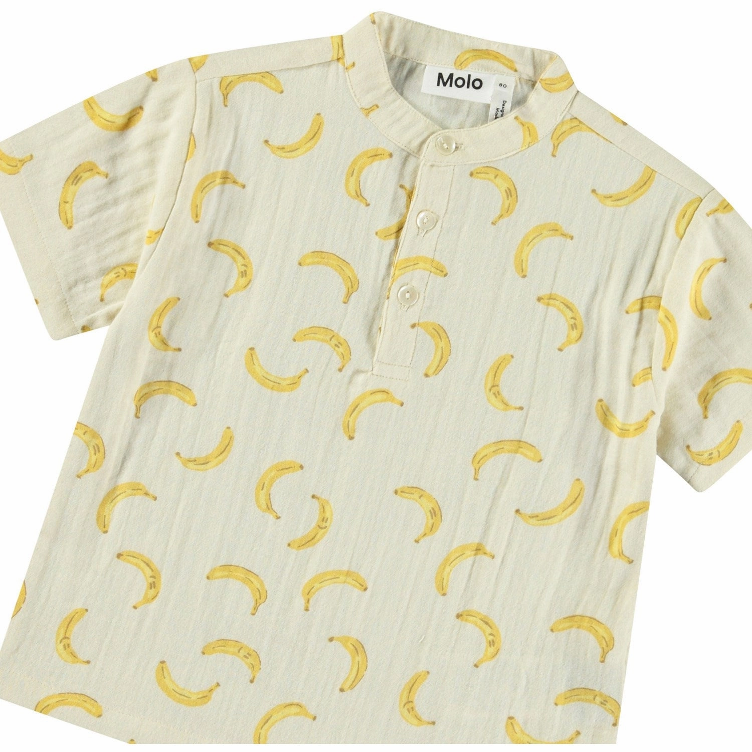 Molo Cute Bananas Ever Shirt SS Non-Iron Multi Pocket Design