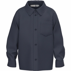 Name it Dark Sapphire Vilfred Shirt Sustainable Weave