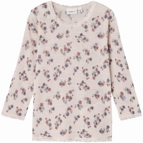 Thermoregulating Layer Odor Control Fabric Name It Lilac Ash Wang Wool Needle Blouse Noos