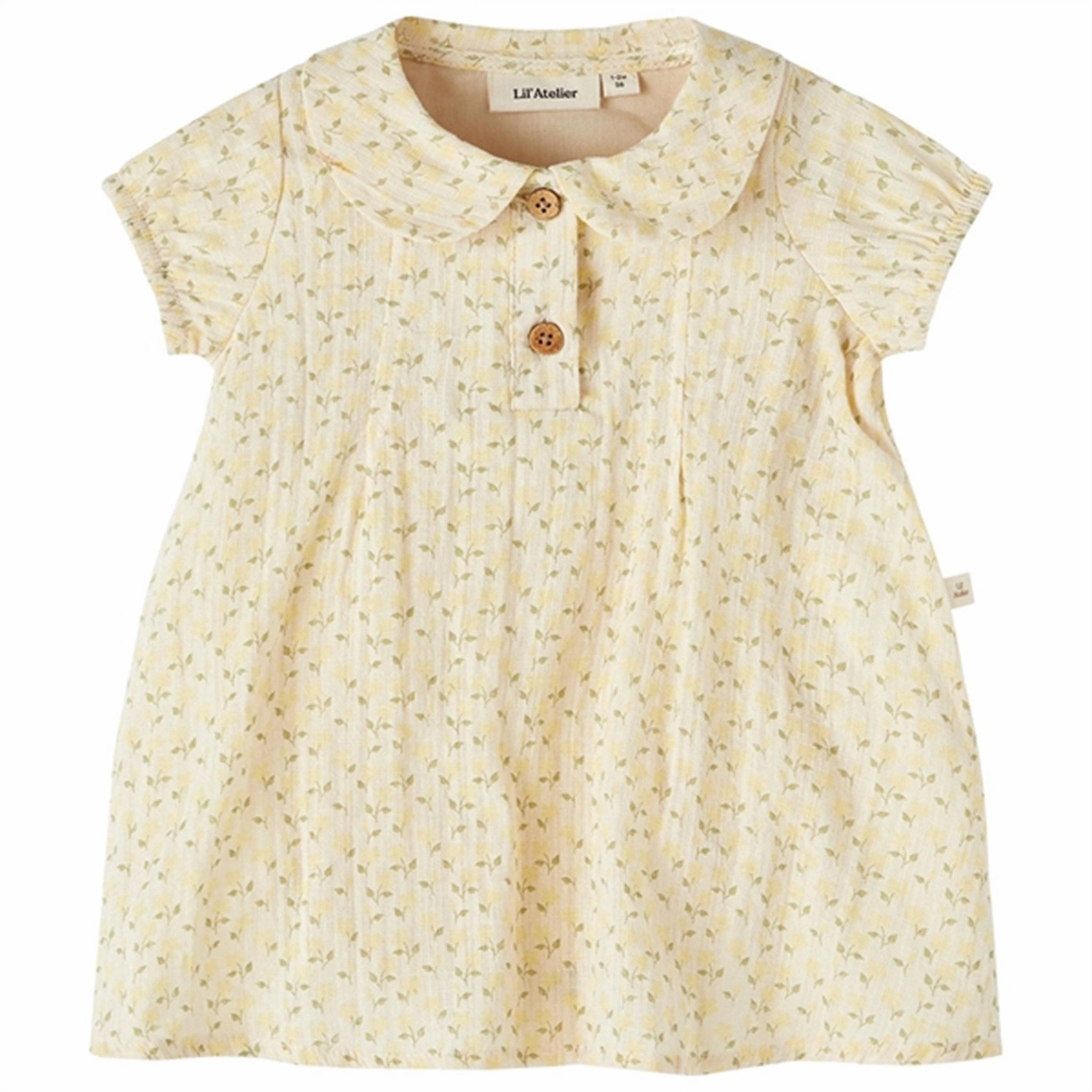 Flowy summer gown Lil'Atelier Turtledove Hulla Loose Body Dress AOP