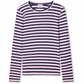Fashion-Forward Mads N?rgaard Parisian Night/Parfait Pink 5X5 Classic Stripe Talika Top