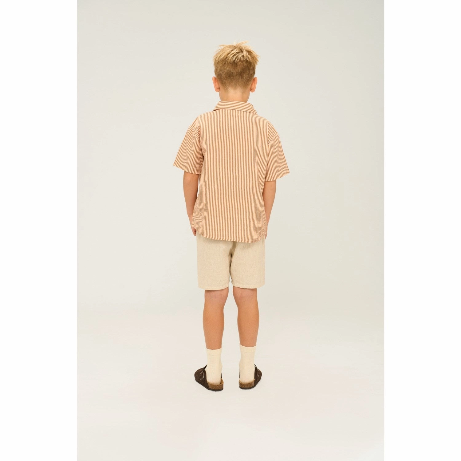 The New Indian Tan Striped Ollie Shirt Vibrant color Inner Layer