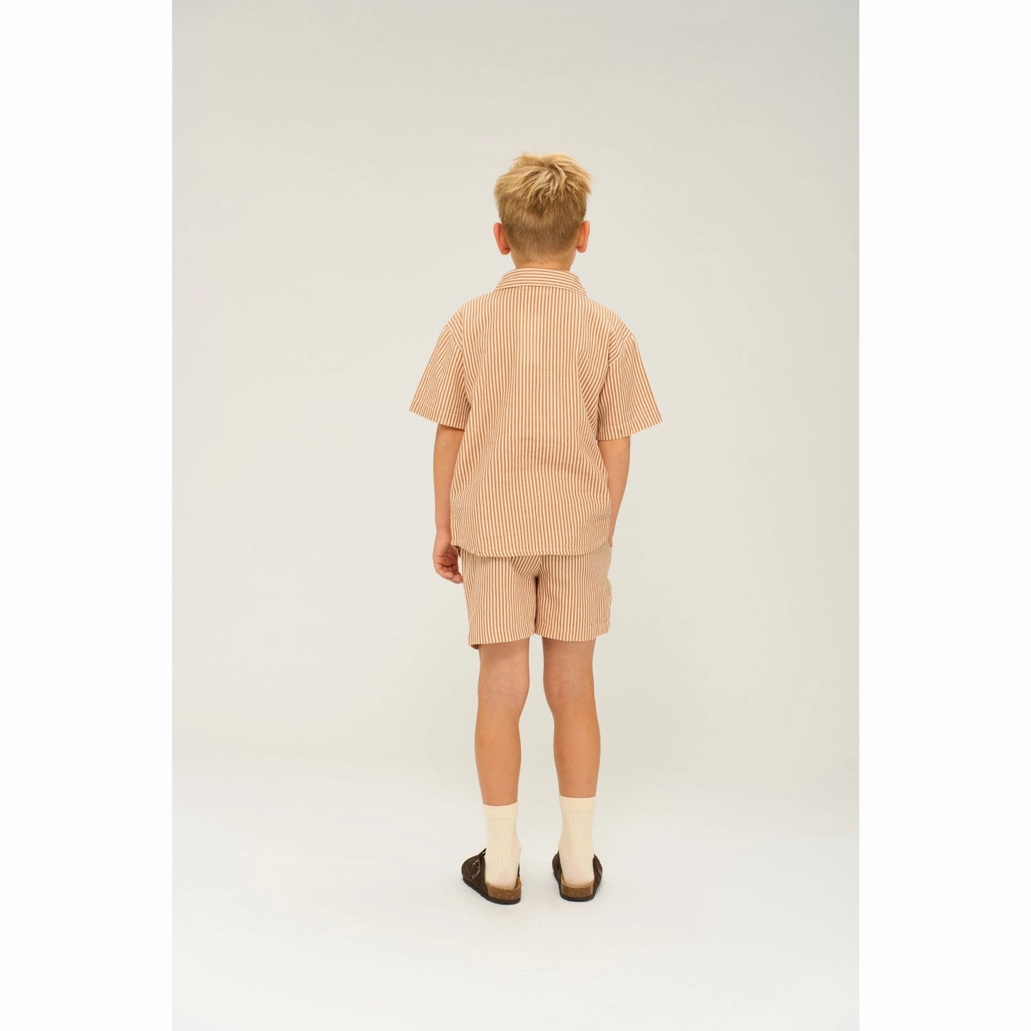 The New Indian Tan Striped Ollie Shirt Sustainable fashion