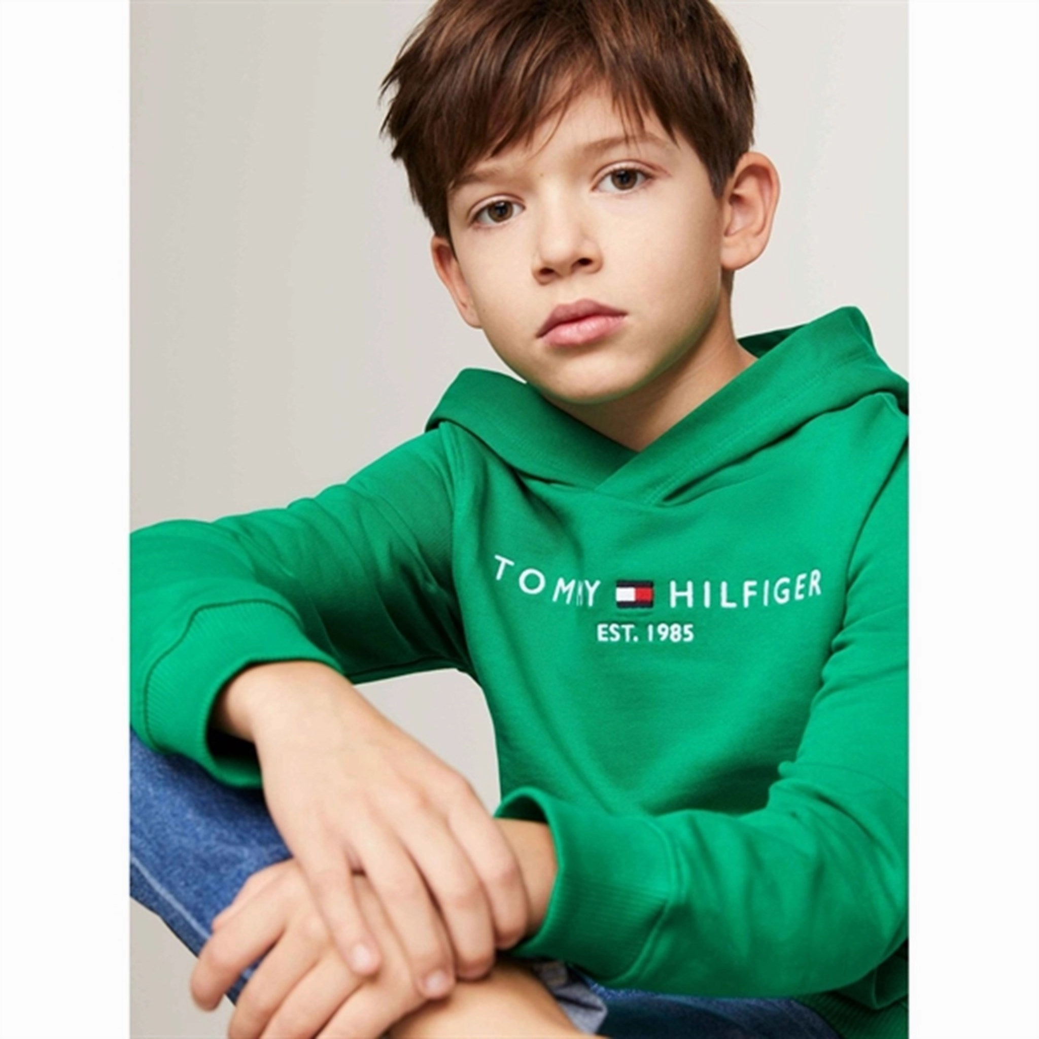 Tommy Hilfiger Essential Hoodie Olympic Green Classic Style Ibex like