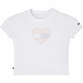 Tommy Hilfiger Baby Ruffle Gingham Flag T-Shirt White Luxurious