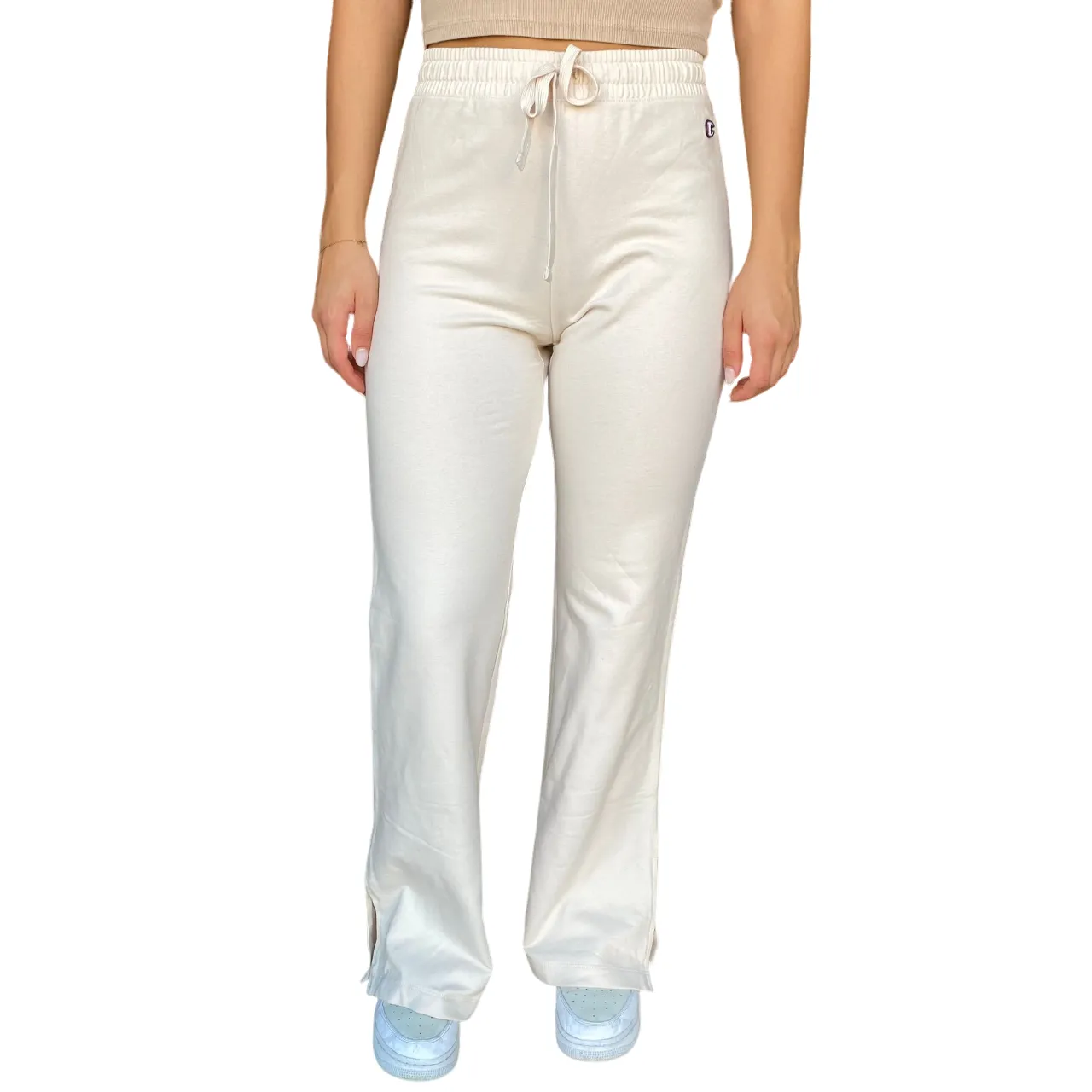 warranty Champion pantalone largo da donna 117129 beige