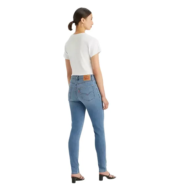 ReflectiveAccentDetails Levi's pantalone jeans da donna a vita alta 721 High Rise Skinny blu chiaro
