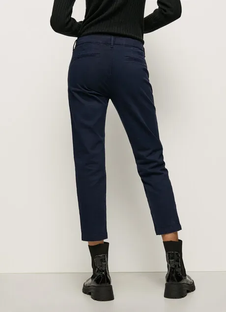 Pepe Jeans Pantalone Chino da donna elasticizzato Maura PL211547YF7R 594 rosso arancio Layering Essential