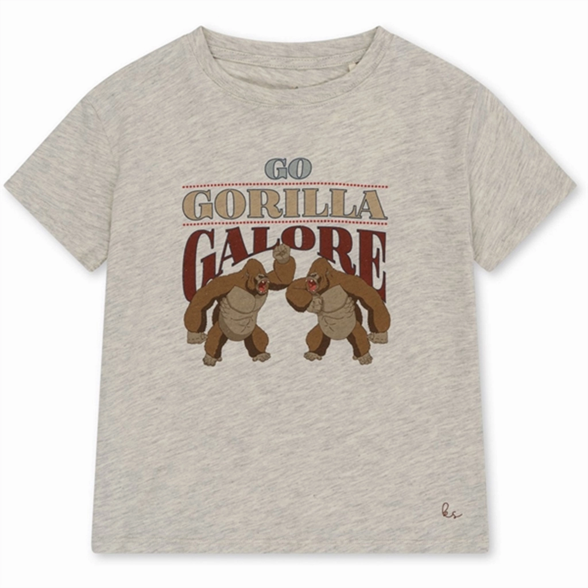 Konges Sl?jd Off White Melange Famo T-shirt Sustainable Soft Brushed Finish