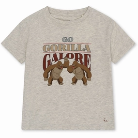 Konges Sl?jd Off White Melange Famo T-shirt Sustainable Soft Brushed Finish