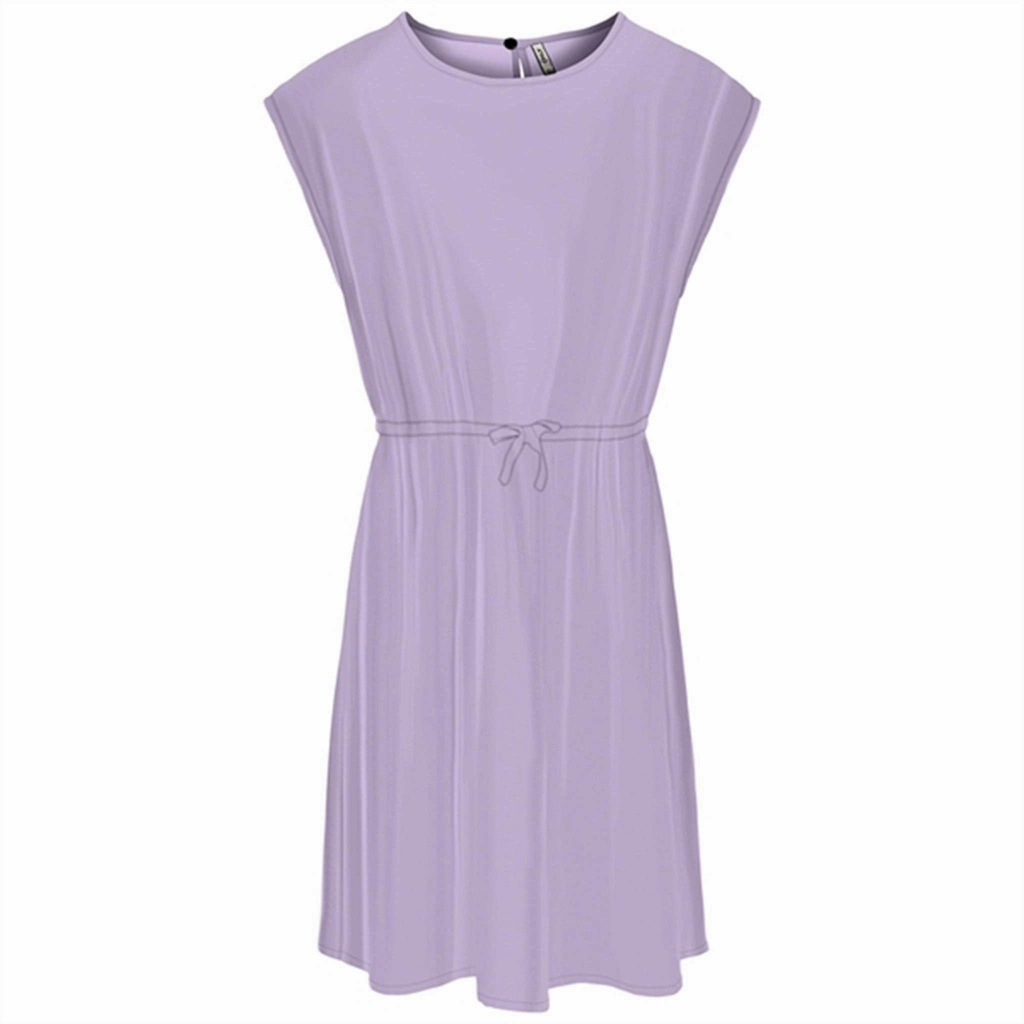 Premium Material Collared Kids ONLY Pastel Lilac Scarlett-May Dress