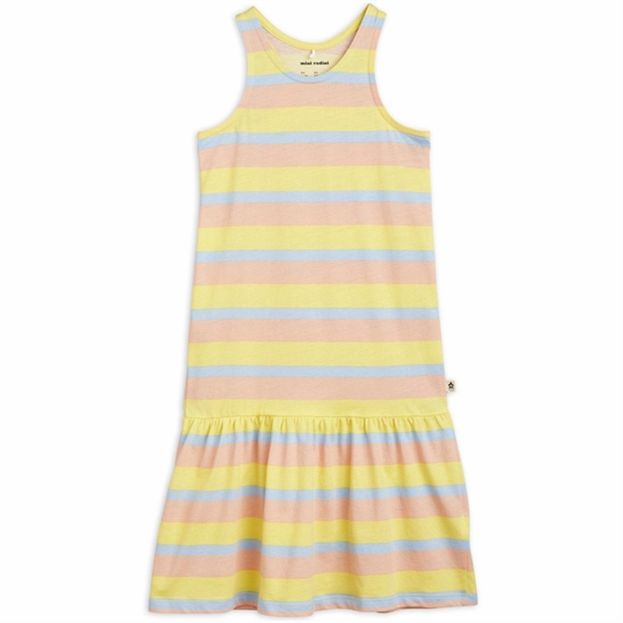 Sage Glow Mini Rodini Pastel Stripe Tank Dress Multi