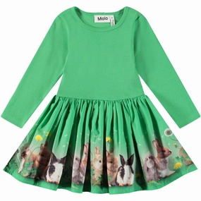 Breathable fabric Casual Wear Molo Bonnie Patch Candi Dress LS