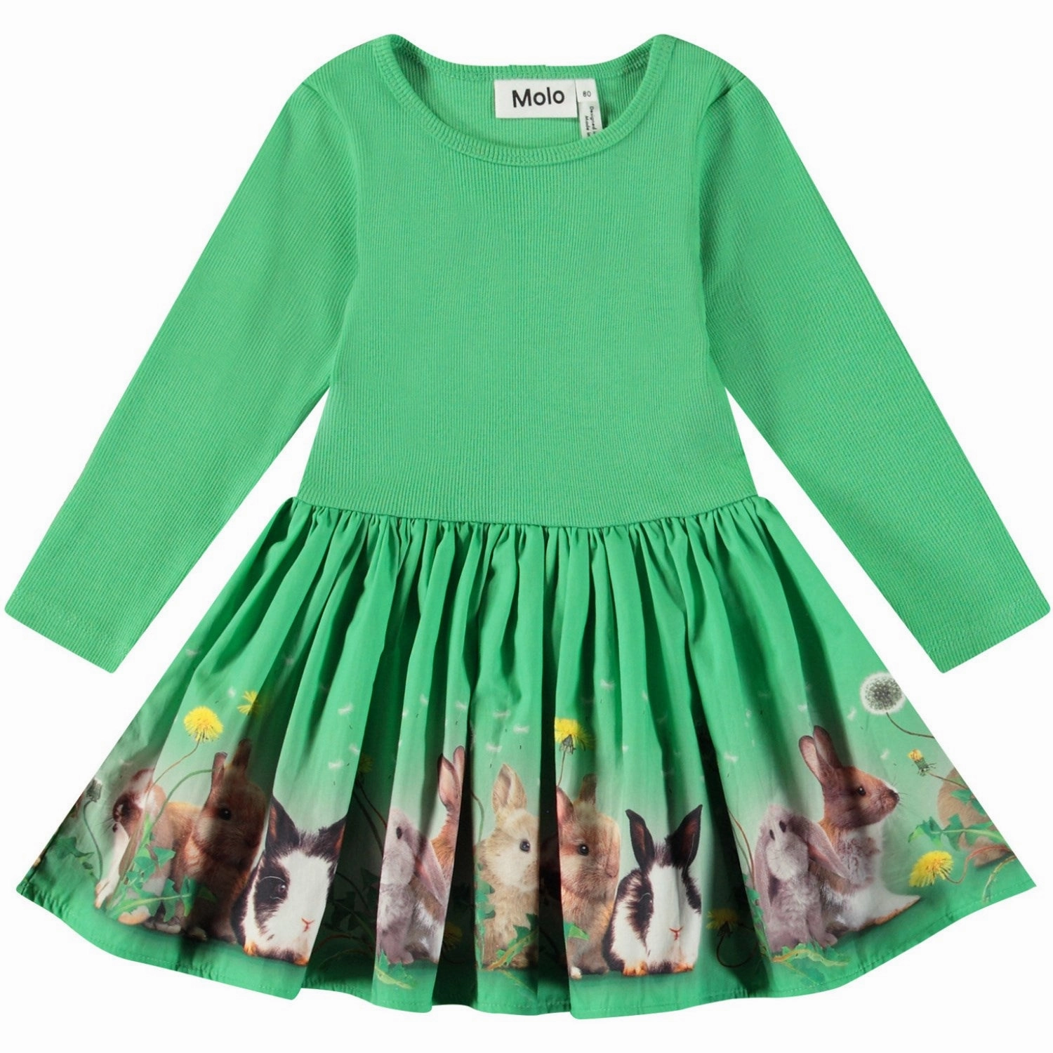 Breathable fabric Casual Wear Molo Bonnie Patch Candi Dress LS