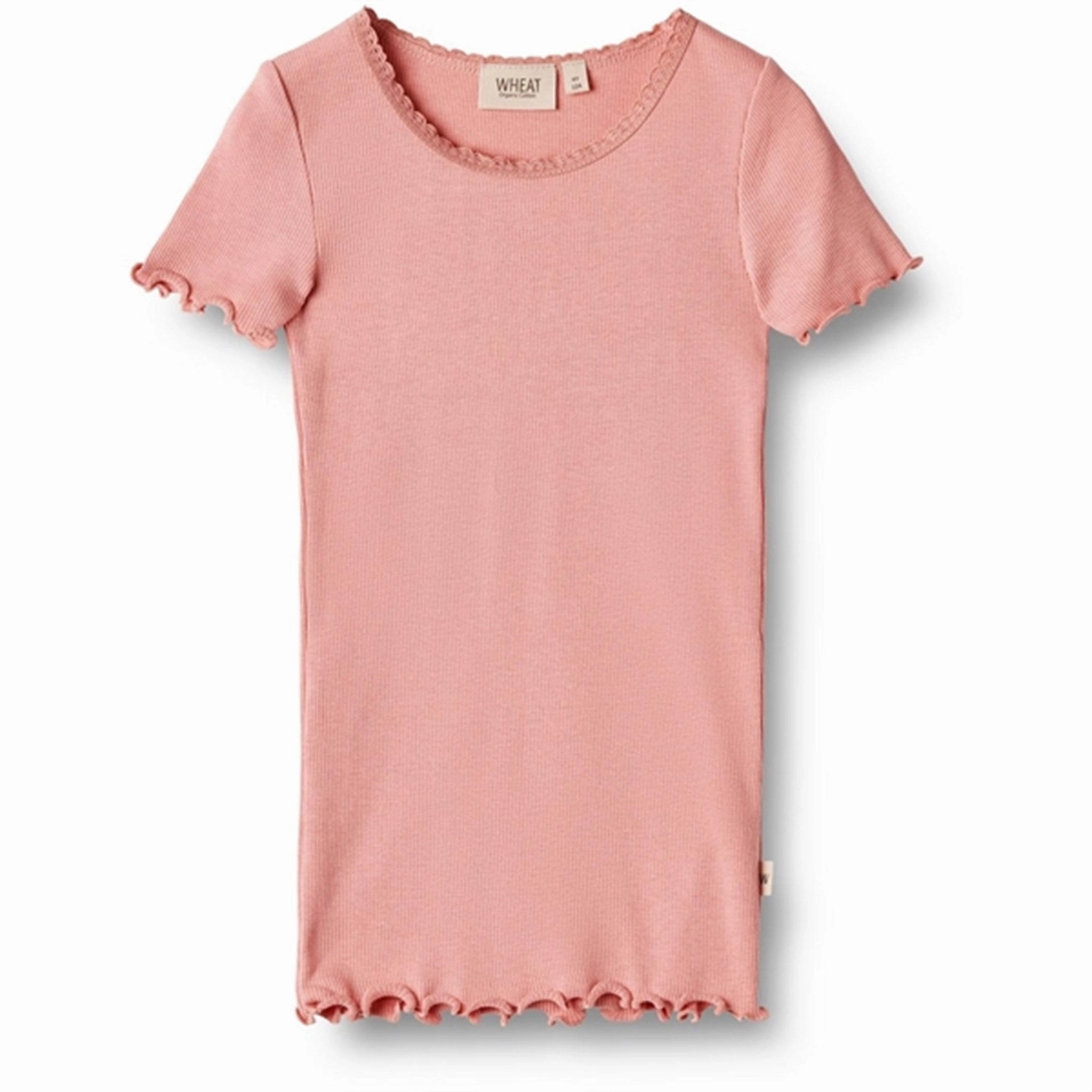 Wheat Rosette Rib T-shirt Katie Layered Shoulder Design