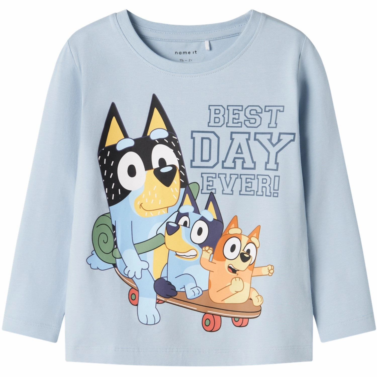 Name It Niagara Mist Oeko Bluey Regular Blouse Comfort Stretch