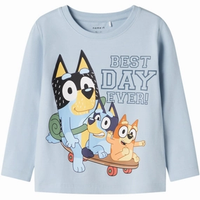 Name It Niagara Mist Oeko Bluey Regular Blouse Comfort Stretch