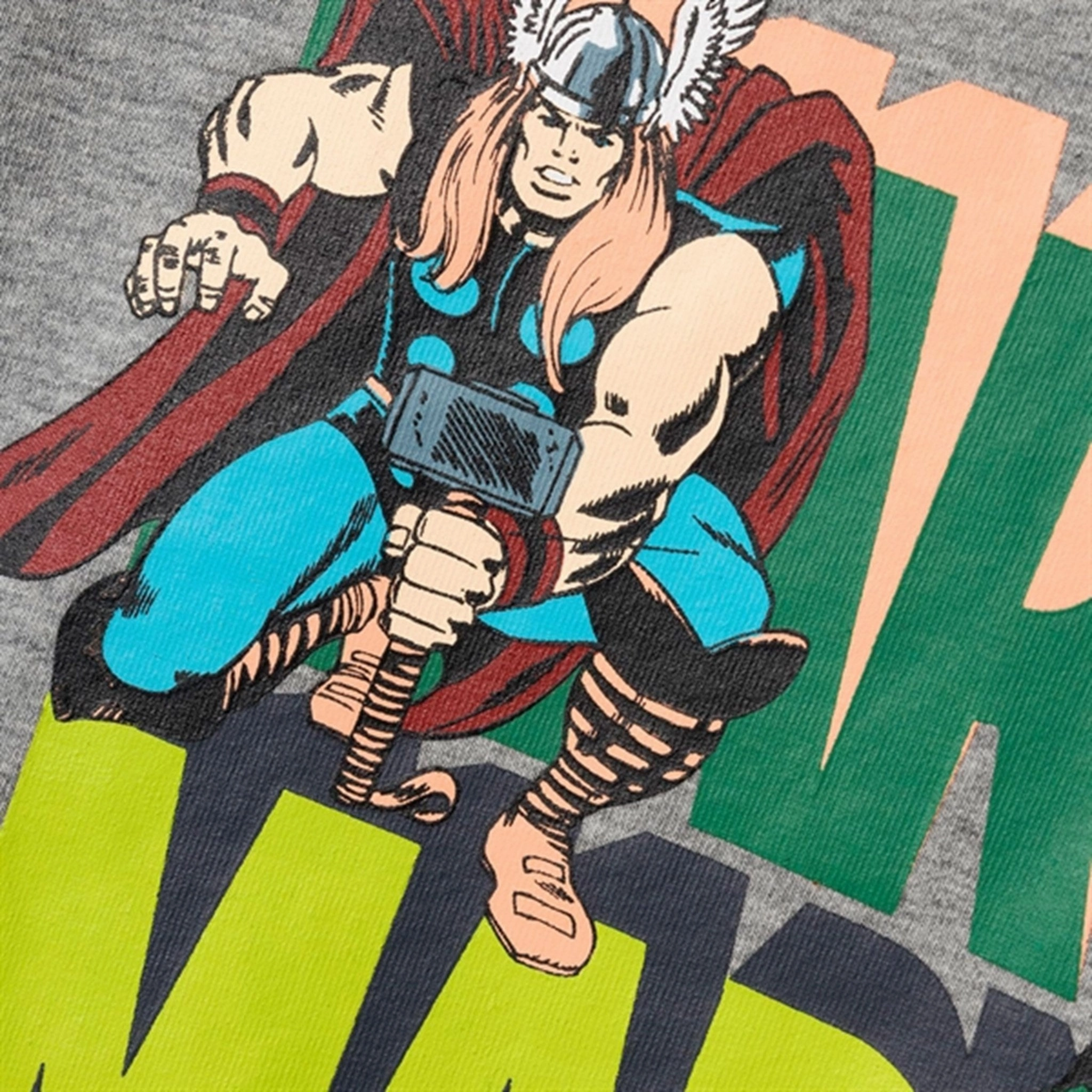 Name it Grey Melange Jiri Marvel T-Shirt Reinforced Shoulder Stitching