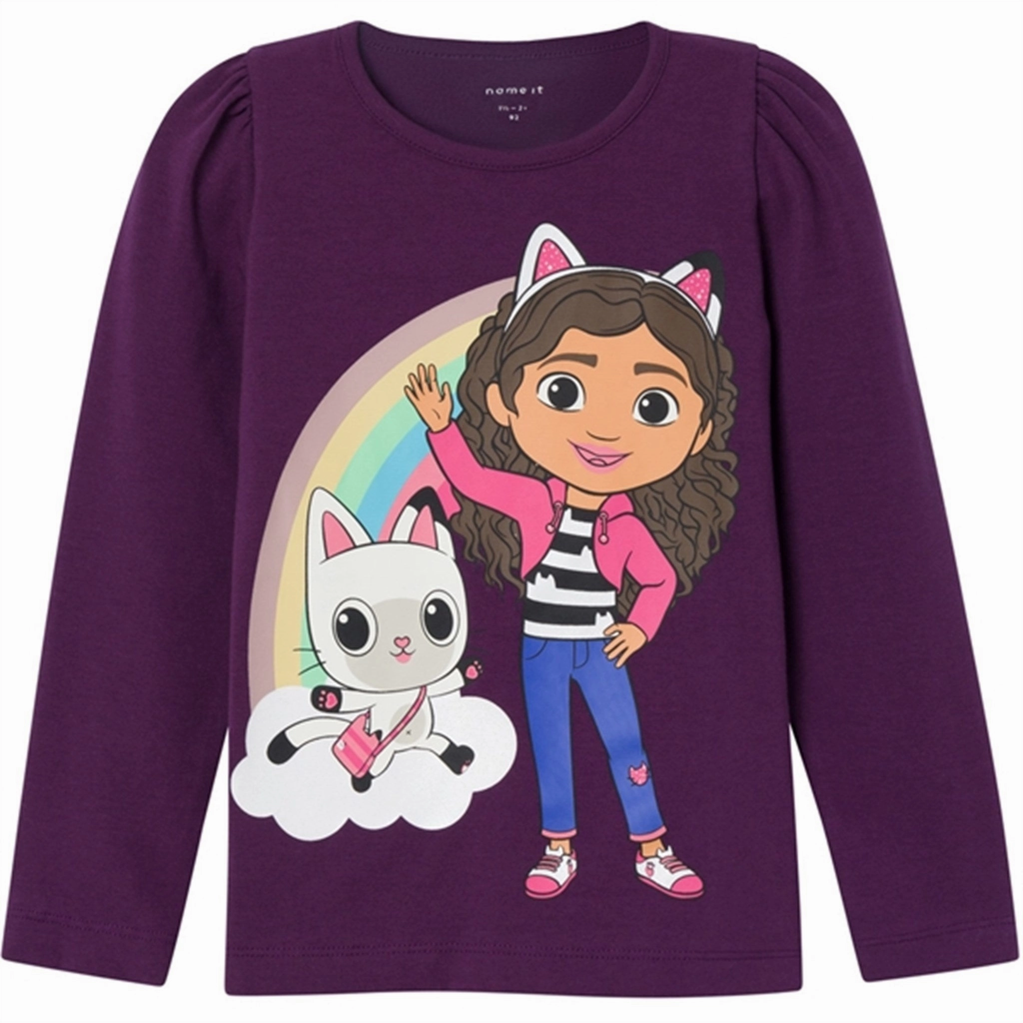 Name it Plum Purple Orba Gabby Blouse high-low hem