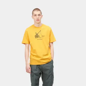 Foam Print Detail Carhartt T-shirt uomo manica corta Jousting I030195 15 yellow