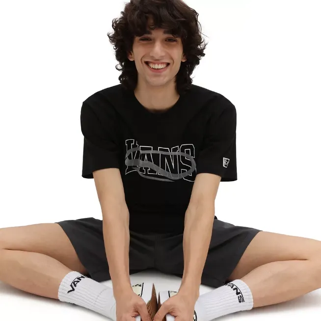 Vans T-shirt manica corta da uomo Classic Sport SS VN0A7PKUBLK1 nero Moisture wicking Low Impact Dye