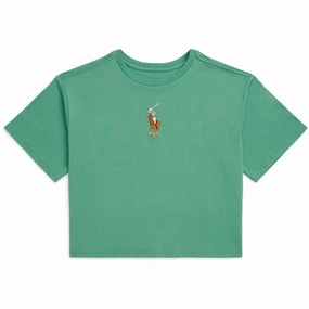 Quick Comfort Fashion Top Polo Ralph Lauren Fairway Green Cropped T-Shirt