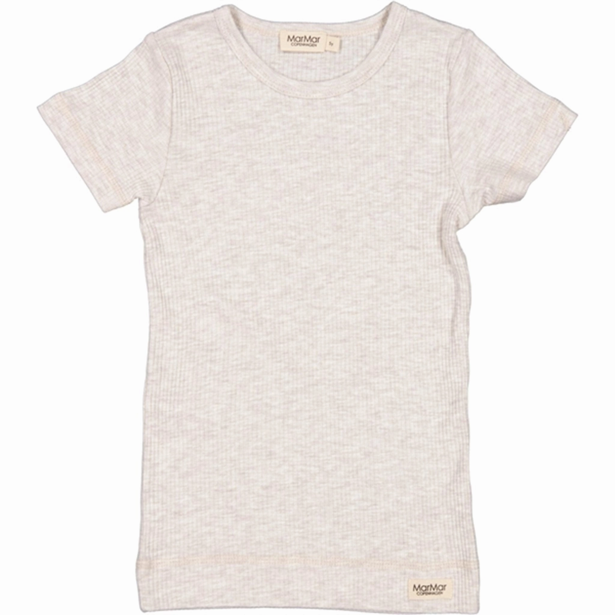 MarMar Modal Beige Melange Plain T-shirt Cozy Look Wear