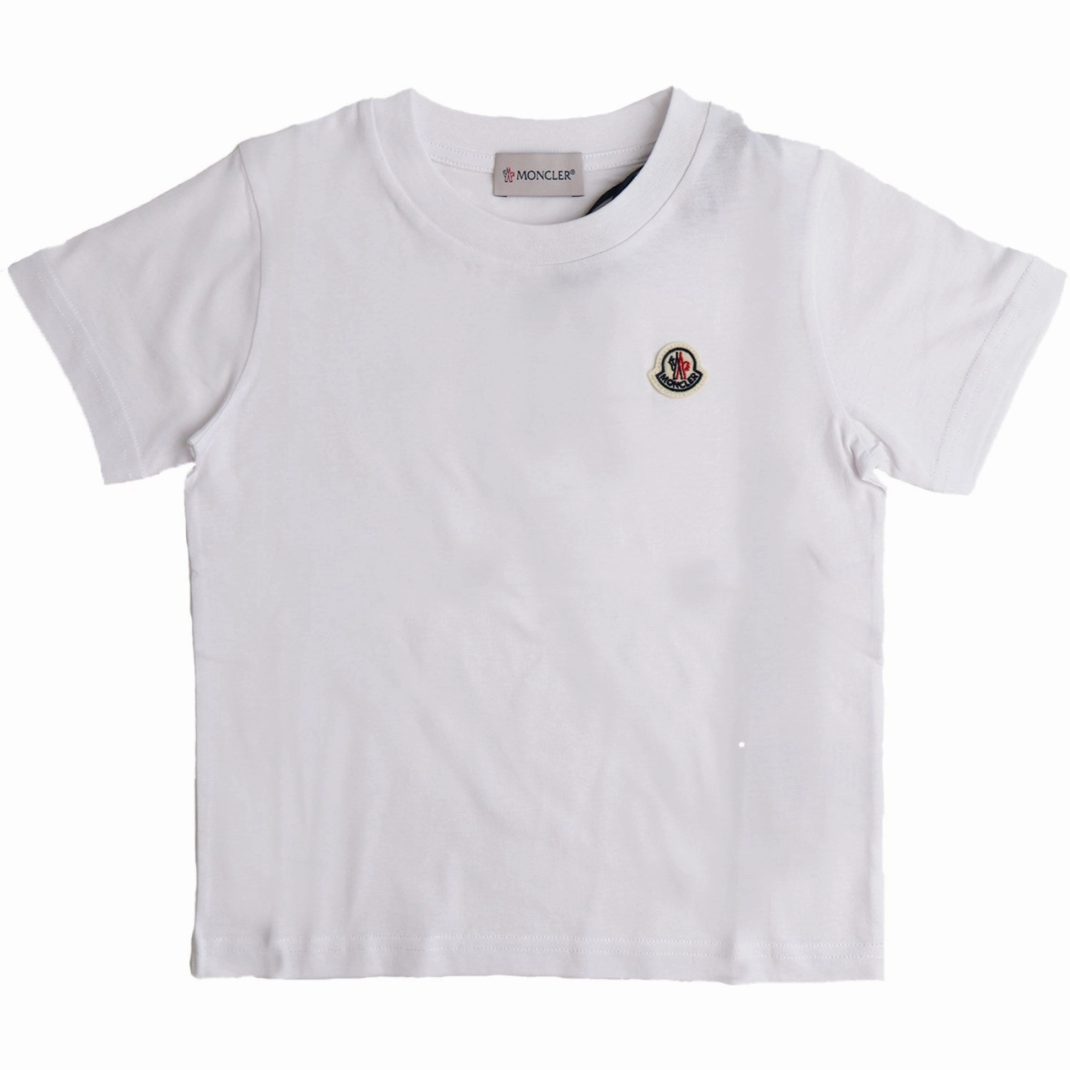Moncler White T-shirt Organic Cotton Construction Leisure Casual