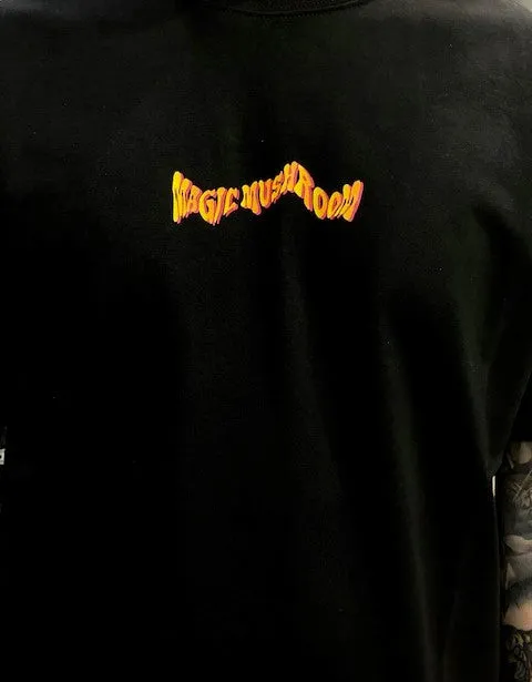 Dimensional Stability Weave Mushroom T-shirt da uomo manica corta in cotone 12012-01 nero