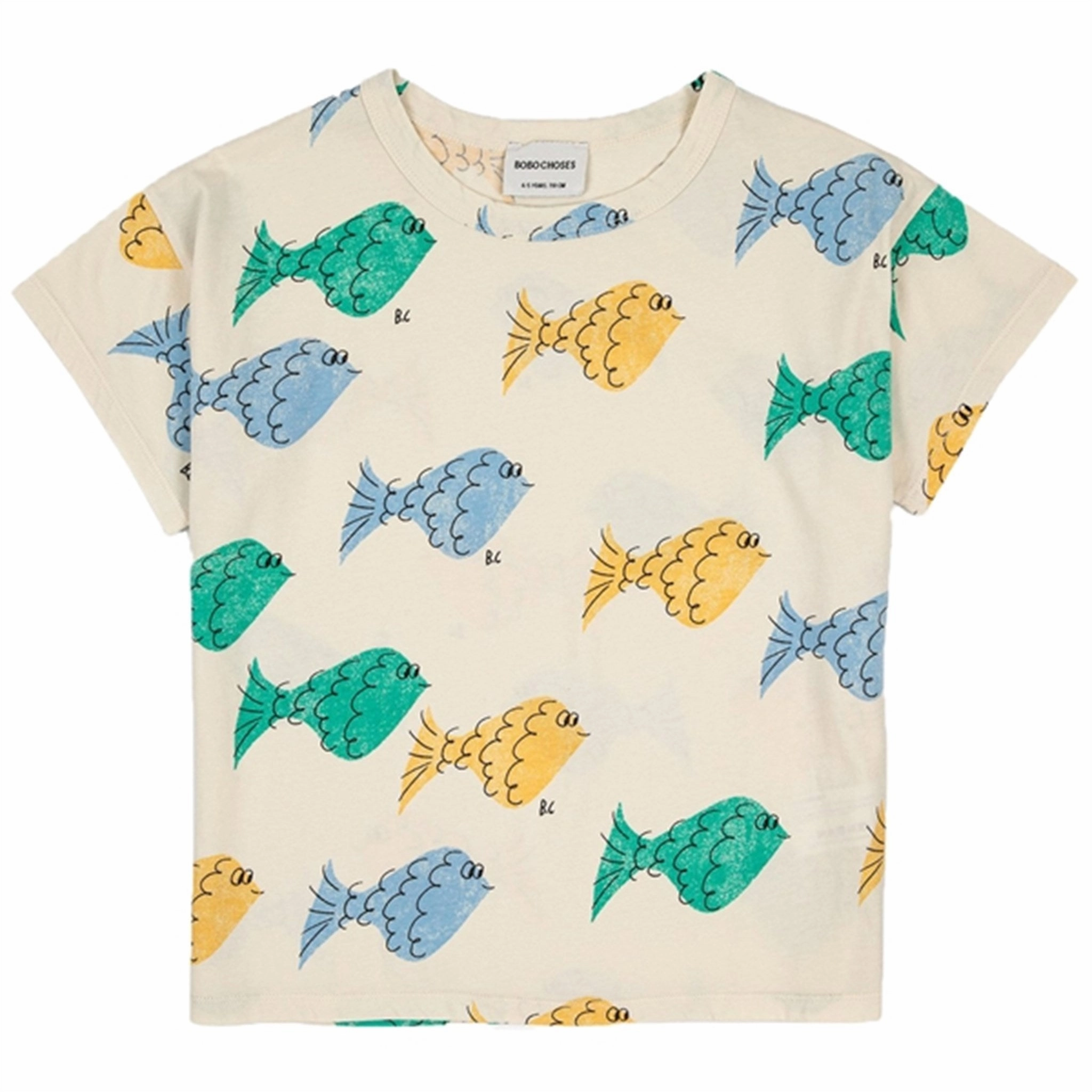 Bobo Choses White Multicolor Fish All Over T-Shirt Classic Layer