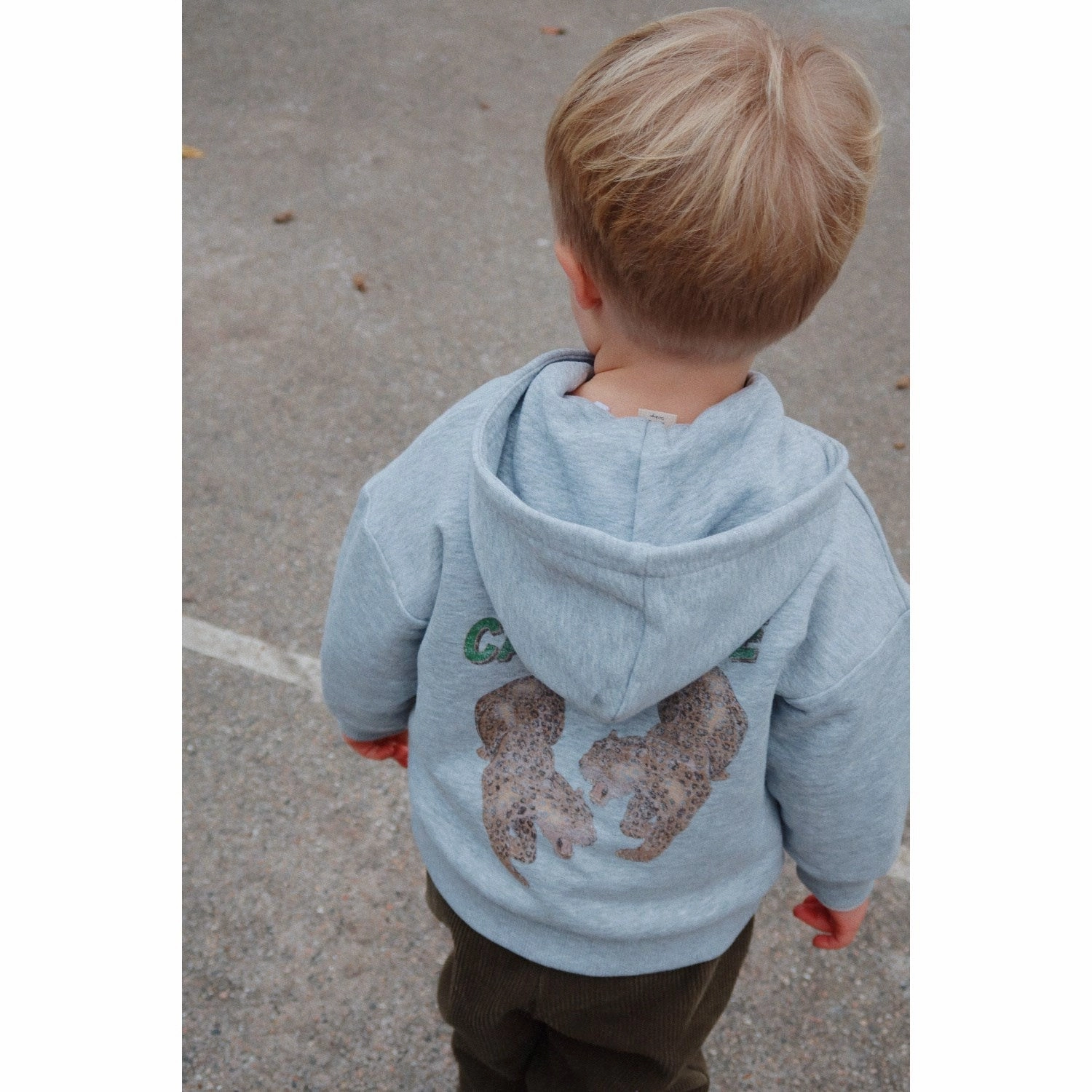 No Sag Shoulder Support Lifestyle Scene Konges Sl?jd Grey Melange Lou Sweat Zip Hood Ocs