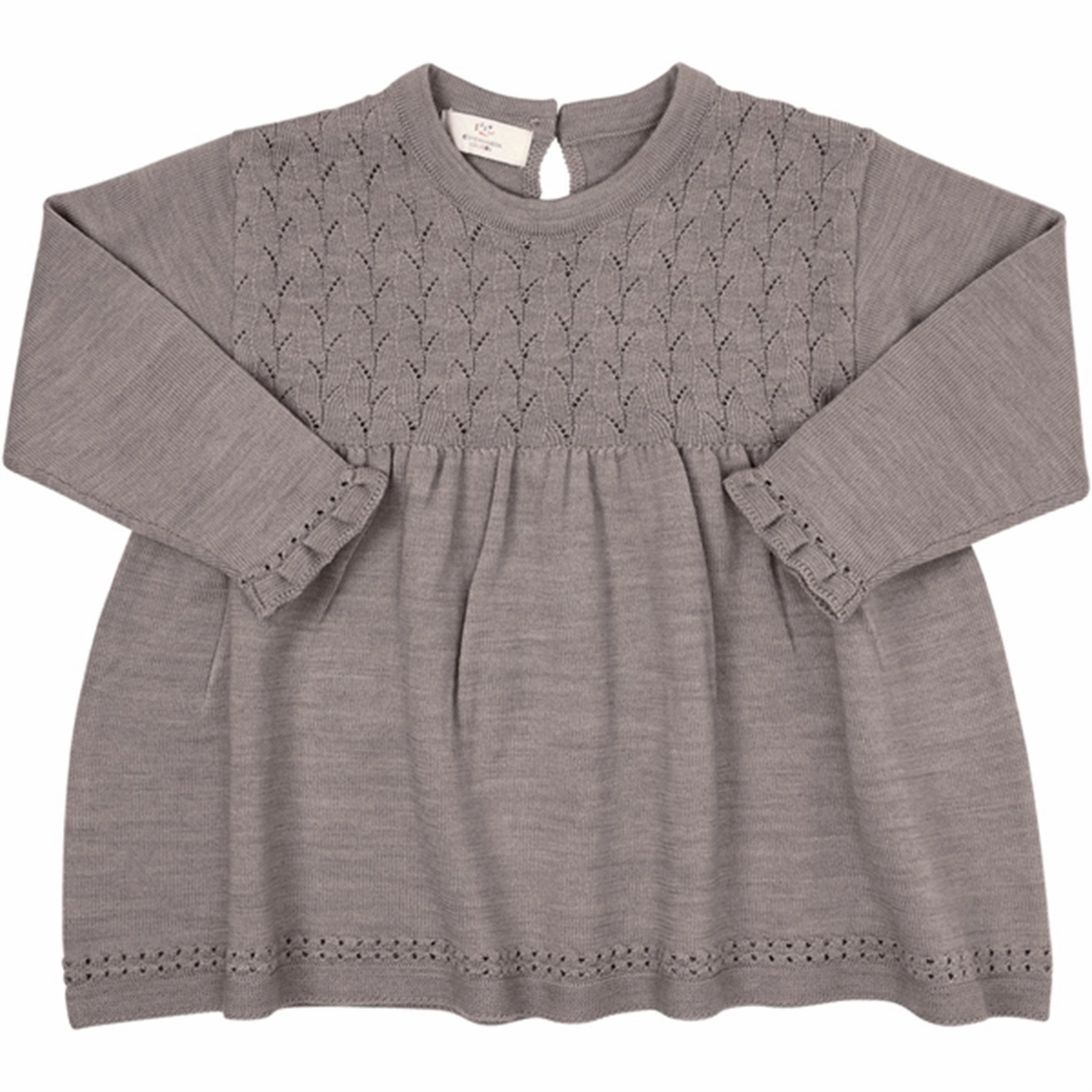 Copenhagen Colors Natural Melange Merino Blouse Pointelle Non Static Finish