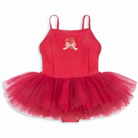 Natural Texture polka-dot Konges Sl?jd Rose Red Marina Dress