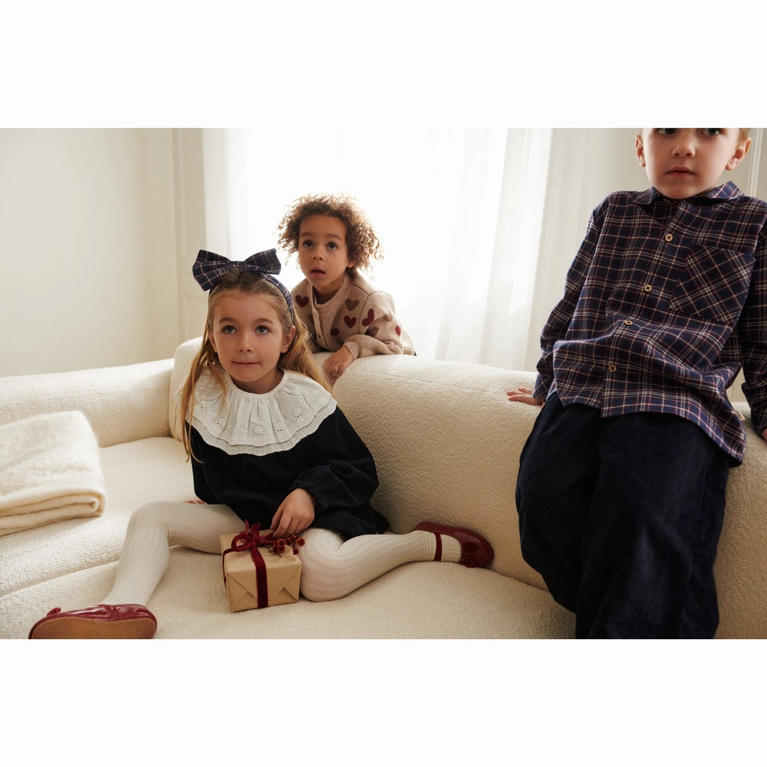 Wheat Navy Check Shirt Oscar Preppy Vibe